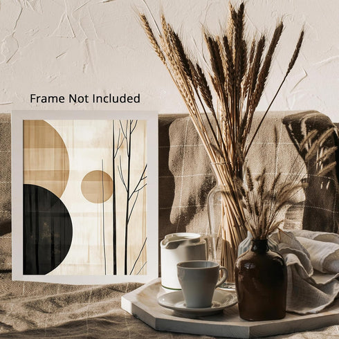 Posterizer 1 pcs-minimalist, geometric design-gold and black 5-Abstract & Modern Art-Gift for Men Women Teens-Chic Home Decor- unframed wall art...